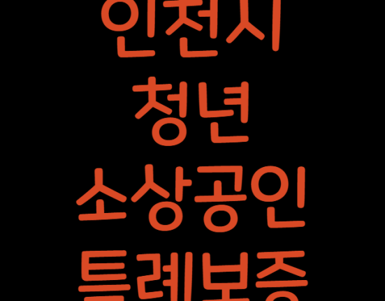 인천시 청년 소상공인 특례보증 대출 신청 방법 및 대상