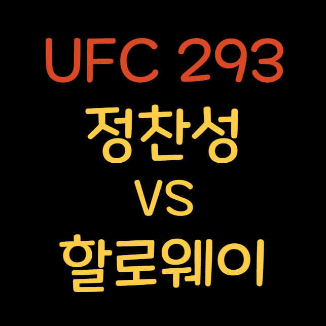 정찬성 할로웨이 중계, 경기일정, 실시간 중계 사이트, 하이라이트 경기 전적 UFC293, 11월