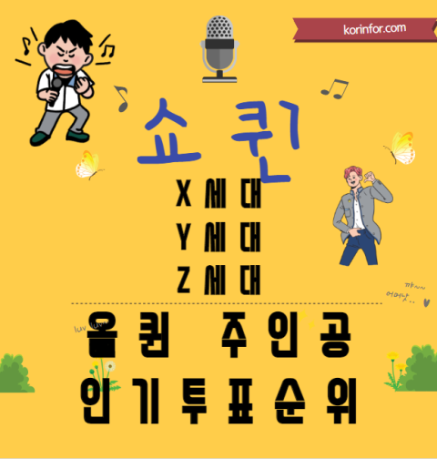 쇼퀸 X세대 Y세대 Z세대 참가자 나이 직업 프로필 인기투표 순위