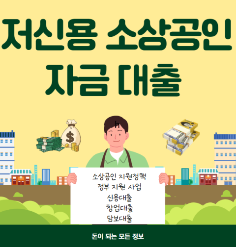 저신용 소상공인 자금 대출 조건 및 신청 방법, 대상 (저신용 자영업자 한도 금리)