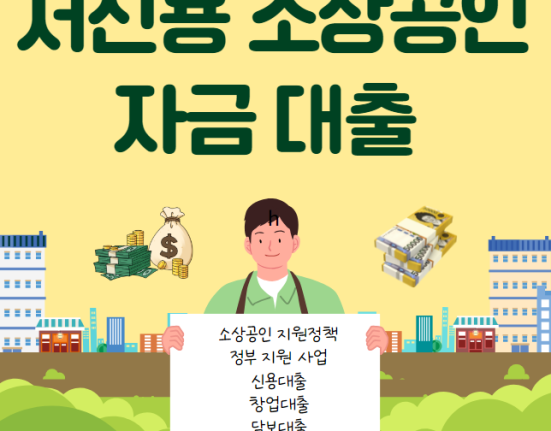 저신용 소상공인 자금 대출 조건 및 신청 방법, 대상 (저신용 자영업자 한도 금리)