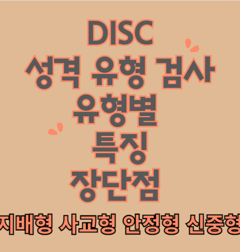 DISC 성격 유형 검사 방법, 유형별 특징 및 장단점 (지배형 사교형 안정형 신중형)