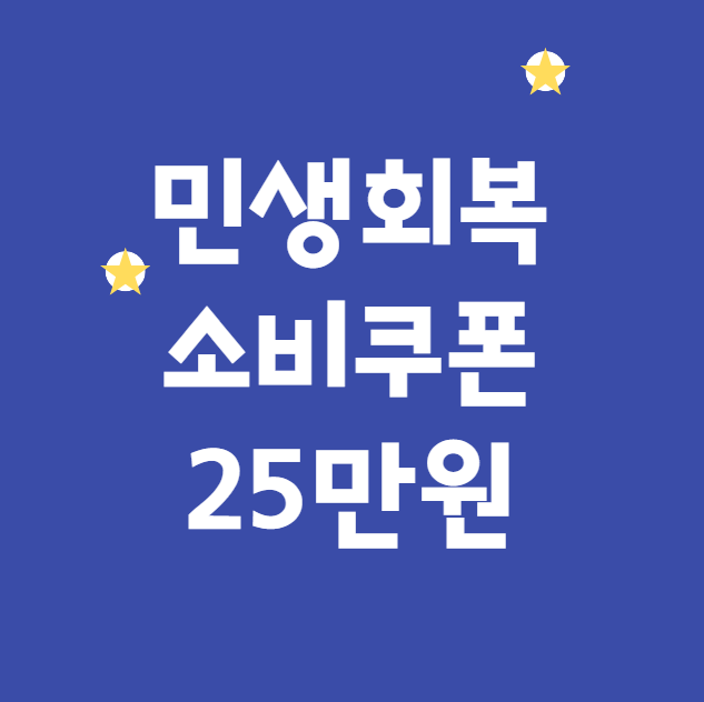 민생회복소비쿠폰 25만원 신청 방법