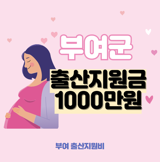부여군 출산지원금 1000만원 신청 방법