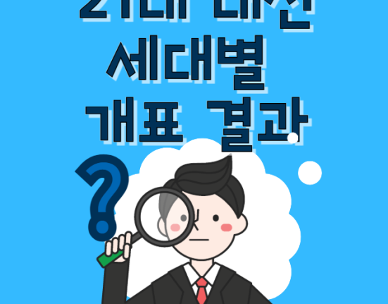 21대 대통령 선거 세대별 개표 결과 (10대 20대 30대 40대 50대 60대 70대 80대)