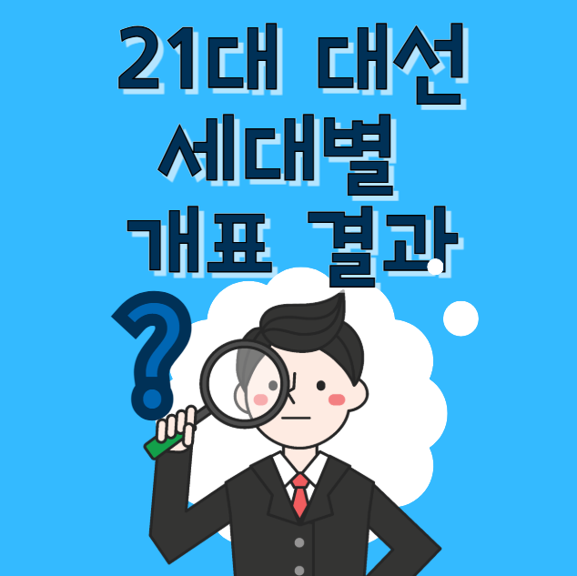 21대 대통령 선거 세대별 개표 결과 (10대 20대 30대 40대 50대 60대 70대 80대)