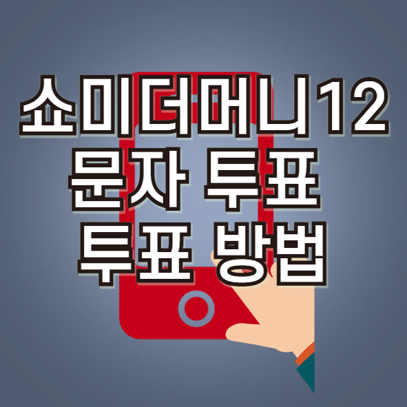 쇼미더머니12 문자 투표하기 방법
