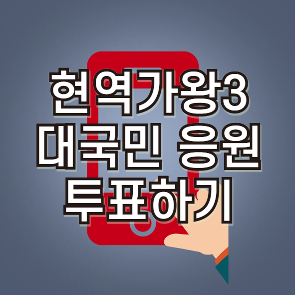 현역가왕3 대국민 응원 투표하기, 투표 방법 (MBN 현역가왕3 온라인 투표)