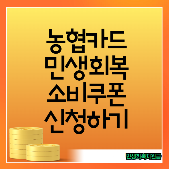 농협카드 민생회복 소비쿠폰