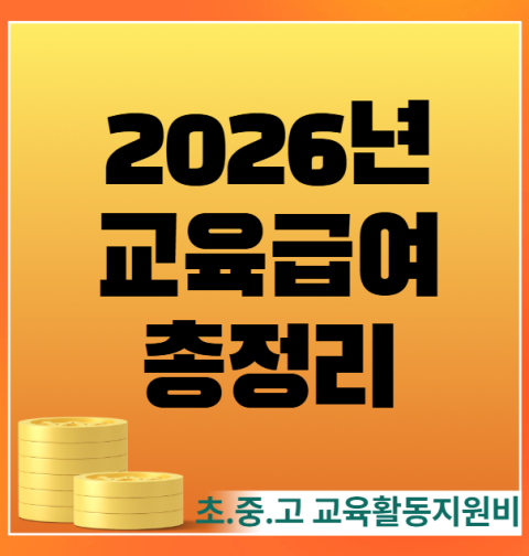 2026 교육급여 총정리｜초·중·고 교육활동지원비 인상 (바우처 사용처)