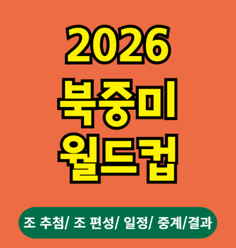 2026 북중미 월드컵 조추첨, 조편성 일정, 중계, 결과 (대한민국)