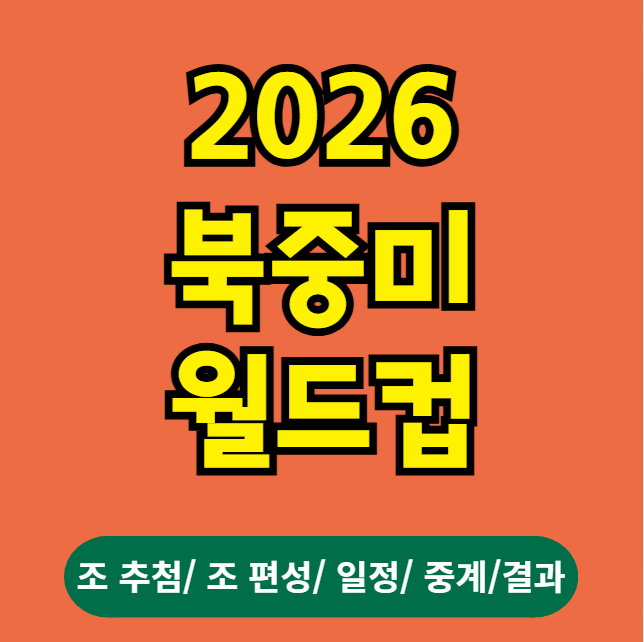 2026 북중미 월드컵 조추첨, 조편성 일정, 중계, 결과 (대한민국)